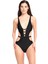 Kadın Siyah Derin Dekolteli Mayokini 23S107ST 5