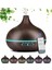 Kahverengi Aroma Difüzör Gece Işığı 7 LED Nemlendirici Kumandalı Buhar Makinesi 550ML 2 Yıl 1