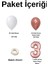 Mini Zincir Balon Seti Beyaz-Krom Rose Gold+3 34inç Rose Gold Folyo 30 Adet +Balon Şeridi 2