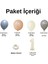 1 Yaş Doğum Günü Seti Fırtına Mavisi-DumanGri-Çöl Kumu-Retro Beyaz 30 lu (Krem) 2