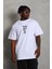 Zorm Erkek Baskılı Bisiklet Yaka T-Shirt 20/1 Penye - Beyaz 2