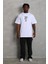 Zorm Erkek Baskılı Bisiklet Yaka T-Shirt 20/1 Penye - Beyaz 3