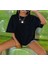 Unisex Oversize Kelebek Baskılı T-Shirt Basic Kısa Kollu Bisiklet Yaka 2
