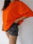 Oversize Basıc T-Shirt Kısa Kollu Bisiklet Yaka 2
