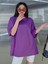 Oversize Basıc T-Shirt Kısa Kollu Bisiklet Yaka 1