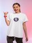 Unisex Oversize Astronot Baskılı T-Shirt Basic Kısa Kollu Bisiklet Yaka 2