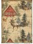 Y582 Kış, Geyik, Kar Manzarası Desenli Pirinç Dekopaj 30X42 1