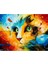 Canvas Kedi Portre 2 Sayılarla Boyama Seti Kasnaklı 1