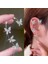 B2383-2-1 G Zirkon Kelebek Küpe Manşet Kulak Klipsi Kadınlar Kızlar Için Moda Kulak Kancası Hiçbir Piercing Yapraklar Küpe Düğün Takı Hediye (Yurt Dışından) 2