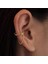 Gümüş Rengi Sıpengjel Uzun Zincirli Kulak Manşet Seti Olmayan Piercing Klipler Sahte Kıkırdak Küpe Kadınlar Takı Için Küpe Sahte Piercing Klip (Yurt Dışından) 4