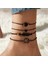 4 Adet AB10024 4 Adet Yeni Siyah Tüy Lotus Halhal Kadınlar Için Moda Kalp Charm Boho Bilezik Kadınlar Için Bilek Zinciri Bilezikler Parti Takı (Yurt Dışından) 1