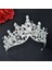 A58-S A213 Zirkon Düğün Yuvarlak Taç Lüks Diadem Kafa Taklidi Başlığı Gelin Şapkalar Kral Tiaras Prenses Saç Jewerly (Yurt Dışından) 1
