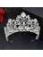 A58-S A213 Zirkon Düğün Yuvarlak Taç Lüks Diadem Kafa Taklidi Başlığı Gelin Şapkalar Kral Tiaras Prenses Saç Jewerly (Yurt Dışından) 2