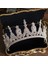 A58-S A213 Zirkon Düğün Yuvarlak Taç Lüks Diadem Kafa Taklidi Başlığı Gelin Şapkalar Kral Tiaras Prenses Saç Jewerly (Yurt Dışından) 4