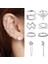 No.26 Boyutu Vintage Punk Kulak Manşet Deldi Klip Küpe Kadınlar Için Ay Yıldız C Şekli Çiçek Zirkon Takı Kulak Sonrası Kadın Earcuff (Yurt Dışından) 2