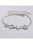 J008202SL Caraquet Lüks Tam Rhinestone Aşk Kalp Kadınlar Için Halhal Altın Gümüş Renk Kristal Çay Bağlantı Ayak Bilezik Takı (Yurt Dışından) 1