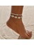 No.1 Boyutu Boho Kabuk Yıldız Zinciri Ayak Bileği Bilezik Kadınlar Için Set Denizyıldızı Anahtar Kelebek Charm Ayak Bileği Ayak Takı Aksesuarları (Yurt Dışından) 1