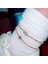 J014502SL Kadınlar Için Parlak Kristal Tenis Halhal Altın Gümüş Renk Rhinestone Nazar Ayak Bilezik Bilezik Kadın Düğün Balo Takı (Yurt Dışından) 3