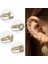 ZJ4187 Ingilizce Harfler Zirkon Kulak Piercing Küpe Kadınlar Için Kaya Vintage Kristal Kulak Manşet Küpe Kızlar Jewerly Hediyeler (Yurt Dışından) 2