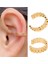 2 Altın Moda Kulak Manşet Klipsli Küpe Piercing Altın Gümüş Renk Yıldız Kalp Zincir Geometri Kıkırdak Earcuff Kadınlar Parti Takı (Yurt Dışından) 1