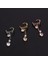 F Gül Altın Rystal Heart Kulak Manşet Cz Saplama Küpe Kadınlar Için Sahte Piercing Helix Kıkırdak Tragus Yüzük Kulak Manşet Delici Olmayan Kulak Klipleri (Yurt Dışından) 1