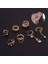 F Gül Altın Rystal Heart Kulak Manşet Cz Saplama Küpe Kadınlar Için Sahte Piercing Helix Kıkırdak Tragus Yüzük Kulak Manşet Delici Olmayan Kulak Klipleri (Yurt Dışından) 2