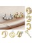 No.18 Beden 2021 Moda Altın Kulak Manşet Çapraz Klip Küpe Kadınlar Için Geometrape Mikro Açacağı Zirkon Küpe Piercing Olmadan Earcuff (Yurt Dışından) 2