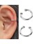 5 Gümüş Moda Kulak Manşet Klipsli Küpe Piercing Altın Gümüş Renk Yıldız Kalp Zincir Geometri Kıkırdak Earcuff Kadınlar Parti Takı (Yurt Dışından) 1