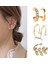 E034JIN Moda Küçük Kulak Manşet Küpe Kadınlar Için Kulak Klipsi Altın Renk Hiçbir Piercing Sahte Kıkırdak Küpe (Yurt Dışından) 2