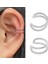 1 Gümüş Moda Kulak Manşet Klipsli Küpe Piercing Altın Gümüş Renk Yıldız Kalp Zincir Geometri Kıkırdak Earcuff Kadınlar Parti Takı (Yurt Dışından) 1