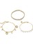 Altın Tocona Charm Parlak Kristal Kolye Halhal Set Beyaz Boncuk Ince Altın Halhal Çok Katmanlı Geometrik Kolye Ayak Zinciri Takı 8616 (Yurt Dışından) 1