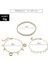 Altın Tocona Charm Parlak Kristal Kolye Halhal Set Beyaz Boncuk Ince Altın Halhal Çok Katmanlı Geometrik Kolye Ayak Zinciri Takı 8616 (Yurt Dışından) 2