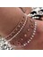 Altın Tocona Charm Parlak Kristal Kolye Halhal Set Beyaz Boncuk Ince Altın Halhal Çok Katmanlı Geometrik Kolye Ayak Zinciri Takı 8616 (Yurt Dışından) 3