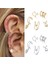 E01911 Vagzeb Moda Altın Renk Kulak Manşetleri Yaprak Klip Küpe Kadın Dağcılar Için Hiçbir Piercing Sahte Kıkırdak Küpe Aksesuarları Hediye (Yurt Dışından) 2
