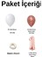 Mini Zincir Balon Seti Beyaz-Krom Rose Gold+1 34inç Rose Gold Folyo 30 Adet +Balon Şeridi 2