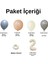 MiniZincirBalonSeti FırtınaMavisi-Duman-ÇölKumu-R.Beyaz+2 34inç KremFolyoBalon 30Adet+BalonŞerid 2