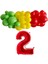 Mini Zincir Balon Seti Açık Yeşil-Sarı-Kırmızı-2 40 inç Kırmızı Folyo Balon 30 Adet +Balon Şeridi 1