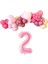 MiniZincirBalonSeti Fuşya-M.Pembe-R.Pembe-Şeftali+2 34inç A.PembeFolyoBalon 30Adet+BalonŞerid 1