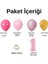 MiniZincirBalonSeti Fuşya-M.Pembe-R.Pembe-Şeftali+1 34inç A.PembeFolyoBalon 30Adet+BalonŞerid 2