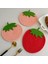 Yemek Masası Pamuk Tutucular Için 4 Paket Kırmızı Pembe Çilek Servis Altlığı (Yurt Dışından) 4