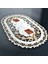 4'lü Oval Çiçekli Servis Altlığı Beyaz Vintage Işlemeli Dantel Seti (Yurt Dışından) 2