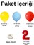 Mini Zincir Balon Seti Sarı-Açık Mavi-Kırmızı+2 40 inç Kırmızı Folyo Balon 30 Adet +Balon Şeridi 2