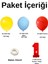 Mini Zincir Balon Seti Sarı-Açık Mavi-Kırmızı+1 40 inç Kırmızı Folyo Balon 30 Adet +Balon Şeridi 2