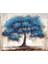 Canvas Mavi Ağaç Sayılarla Boyama Seti Kasnaklı 1