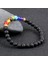 Lav Elastik 7 Çakra Lav Kaya Bilezikler Charms 6mm Doğal Kaplan Gözü Taş Malakit Oniks Boncuk Bilezik Şifa Takı Meditasyon Bilezik (Yurt Dışından) 3