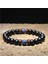 17CM Tarzı Tip 7 Doğal Taş Balck Onyx Lava Boncuk Bilezik Ahşap Boncuk Accessries Lapis Lazuli Gem Stone Charm Bilezik Kadın Erkek Takı Için (Yurt Dışından) 1
