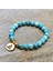 Buda 8mm Doğal Turkuaz Boncuklu Bilezik Charm Buda, Lotus, Om Yoga Çakralar Kadınlar Için Bilezik Meditasyon Takı (Yurt Dışından) 1