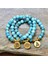 Buda 8mm Doğal Turkuaz Boncuklu Bilezik Charm Buda, Lotus, Om Yoga Çakralar Kadınlar Için Bilezik Meditasyon Takı (Yurt Dışından) 4