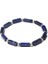 21CM Tarzı Lapis Lazuli Kare Tüp Doğal Mavi Lapis Lazuli Taş Boncuk Bilezik Minik Yuvarlak Gümüş Renk Top Charm Bilezik Kadın Erkek Enerji Takı (Yurt Dışından) 1