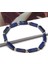 21CM Tarzı Lapis Lazuli Kare Tüp Doğal Mavi Lapis Lazuli Taş Boncuk Bilezik Minik Yuvarlak Gümüş Renk Top Charm Bilezik Kadın Erkek Enerji Takı (Yurt Dışından) 2